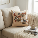 کوسن پانچی طرح گل طبیعی کد701