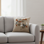 کوسن پانچی طرح گل طبیعی کد702